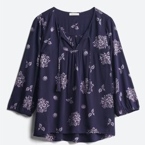 Women’s Padenia Tassel Detail Split Neck Top by Skies Are Blue